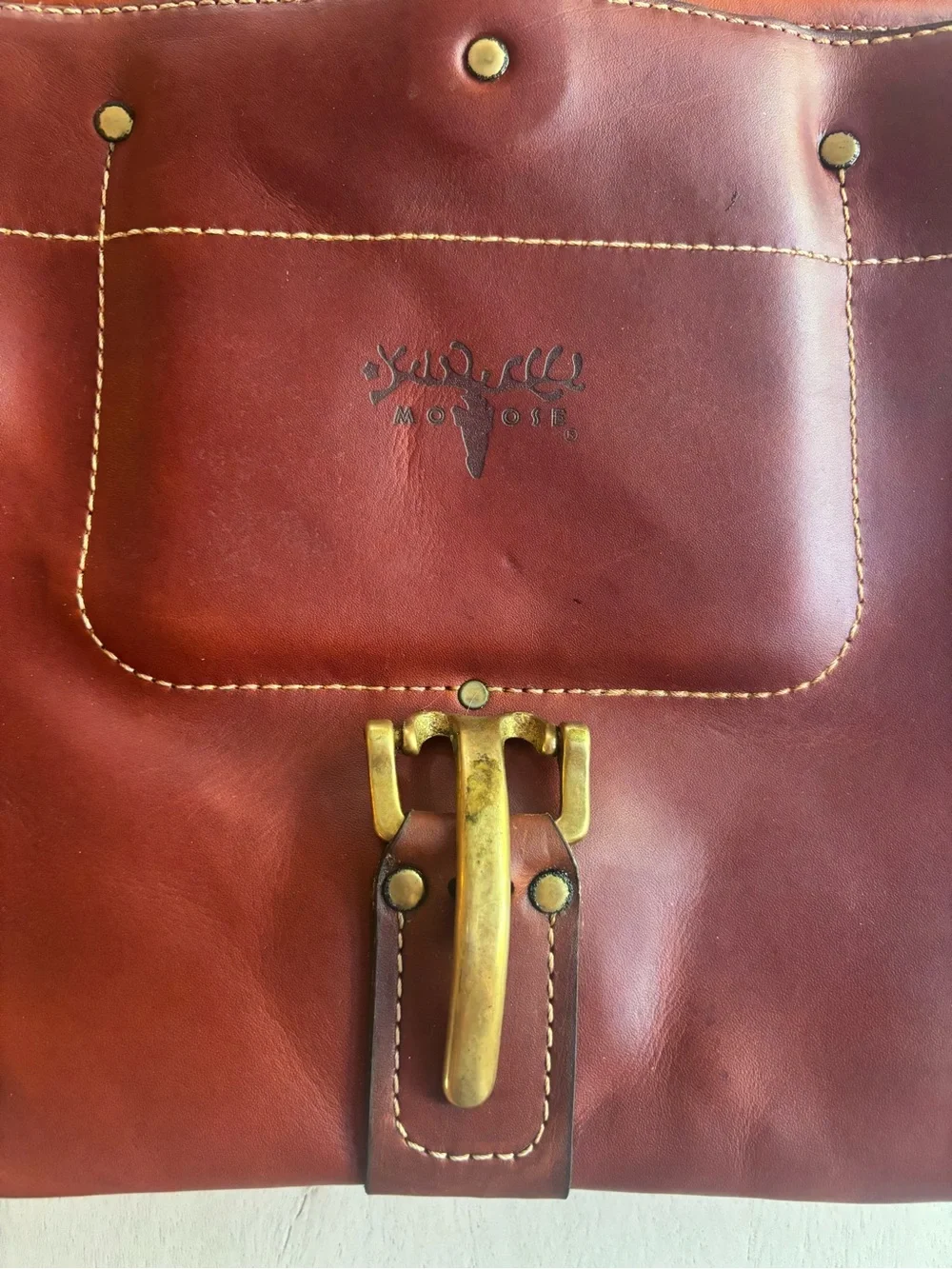 Moose Leather Luggage Bag w/ accessories